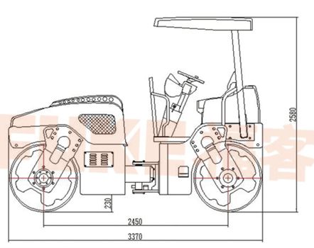 Compactador vibratorio de doble tambor, FK-206T