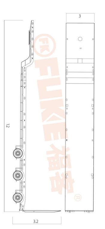 Semirremolque de cama baja, FK35-1303G