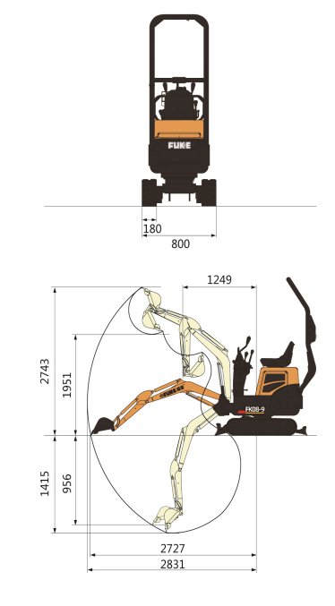 Mini excavadora, FK08-9