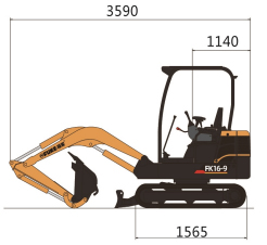 Mini excavadora, FK16-9