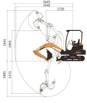 Mini excavadora, FK16-9