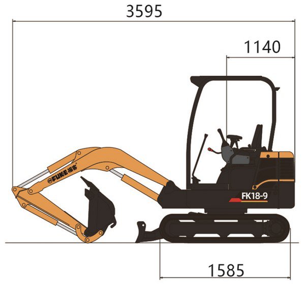 Mini excavadora, FK18-9