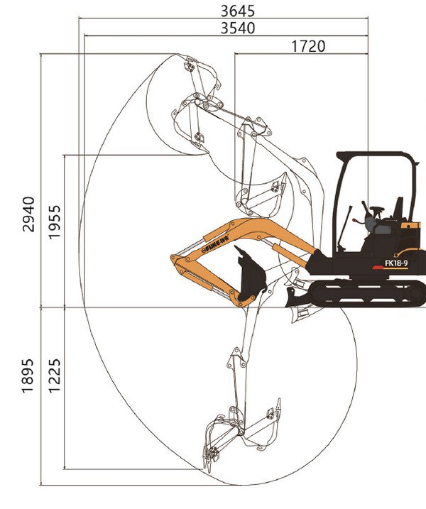 Mini excavadora, FK18-9