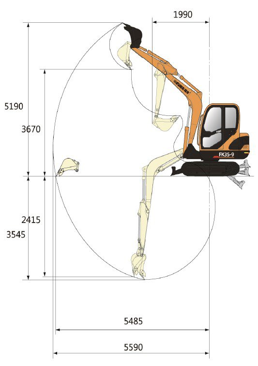Mini excavadora, FK35-9