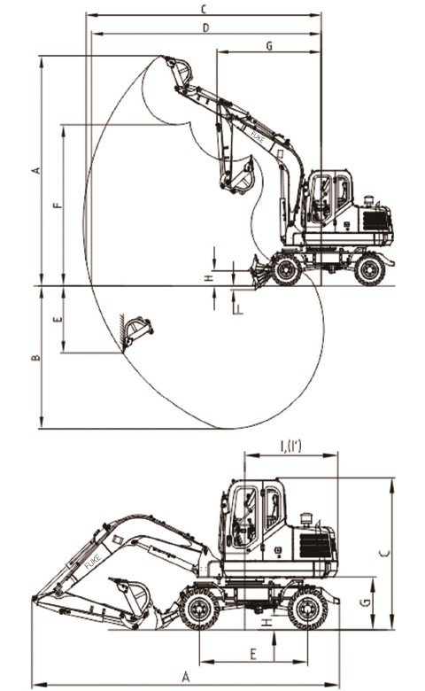 Excavadora sobre ruedas, FK35-9L