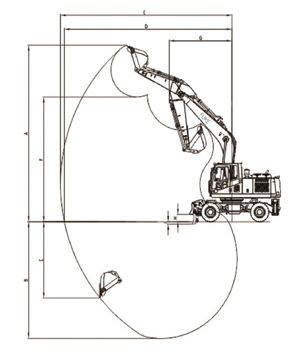 Excavadora sobre ruedas, FK220-9L