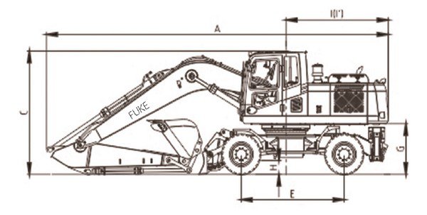 Excavadora sobre ruedas, FK220-9L