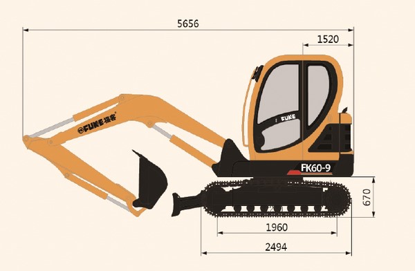Excavadora sobre oruga, FK60-9