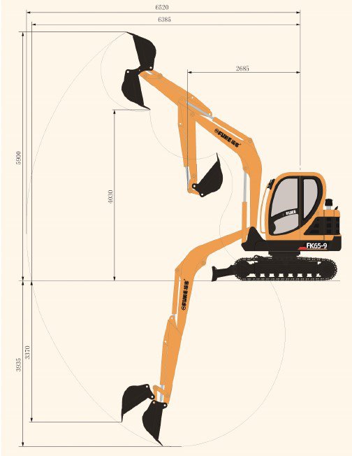 Excavadora sobre oruga, FK65-9