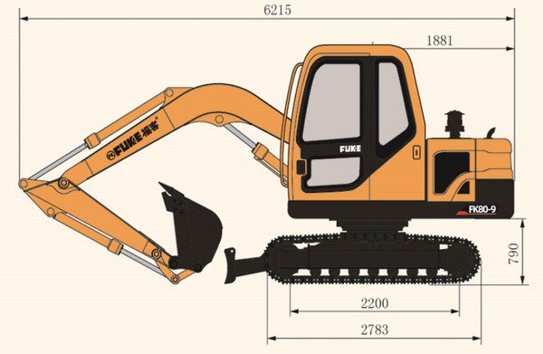 Excavadora sobre oruga, FK80-9