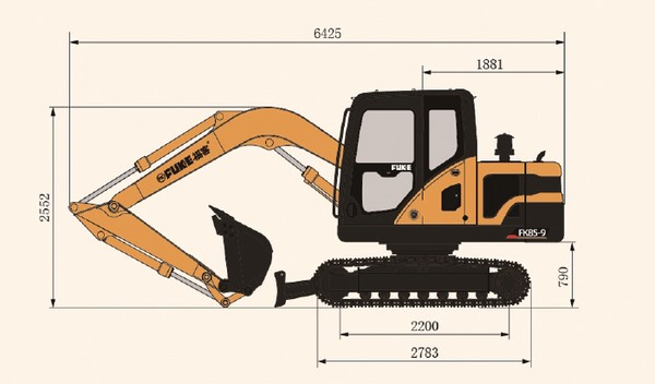 Excavadora sobre oruga, FK85-9