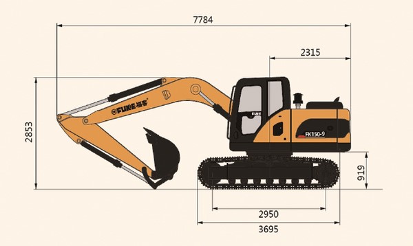 Excavadora sobre oruga, FK150-9